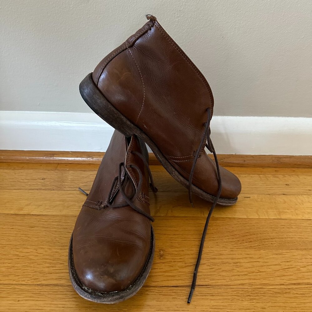 Frye Phillip Chukka Boots - Brown Leather - Men's Size 7.5